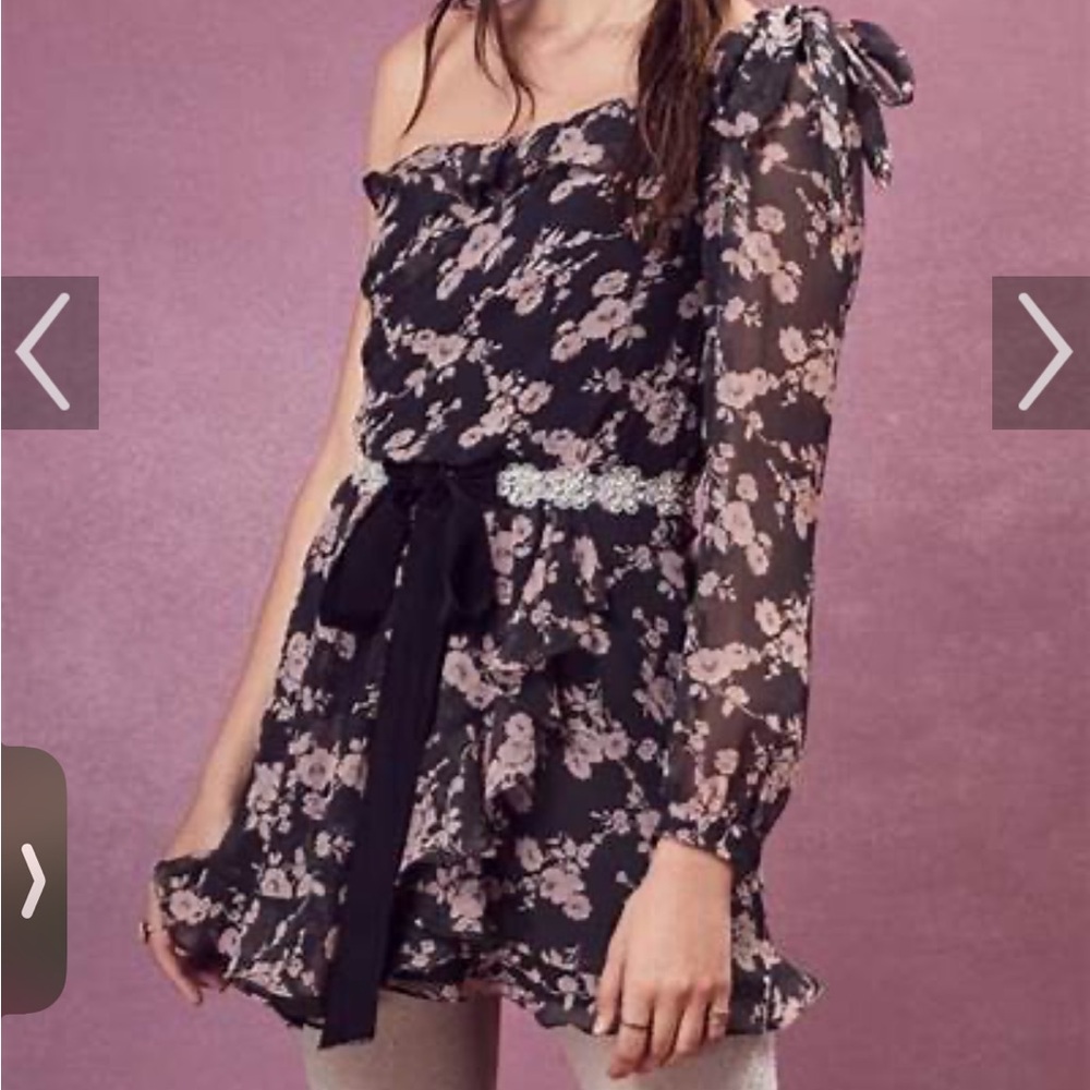 For love & lemons one shoulder floral dress